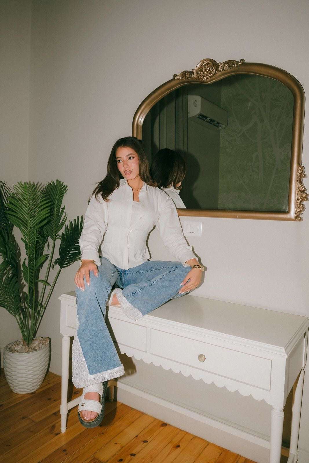 Sculpted Linen Blouse