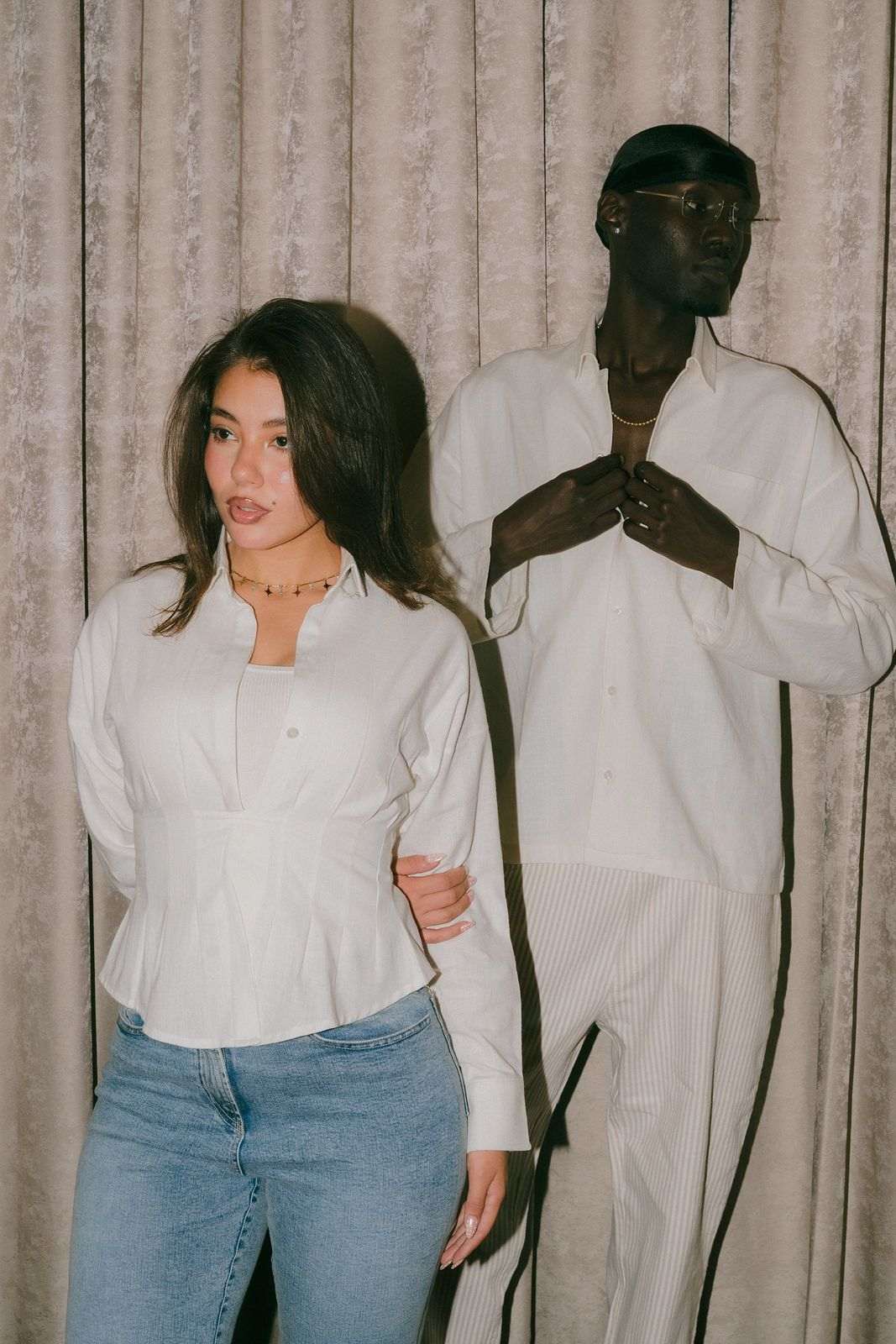 Sculpted Linen Blouse