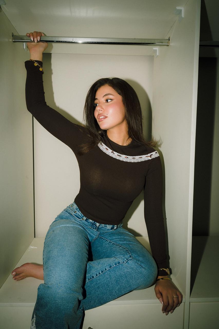The Lace Top detail view by Maison Ria