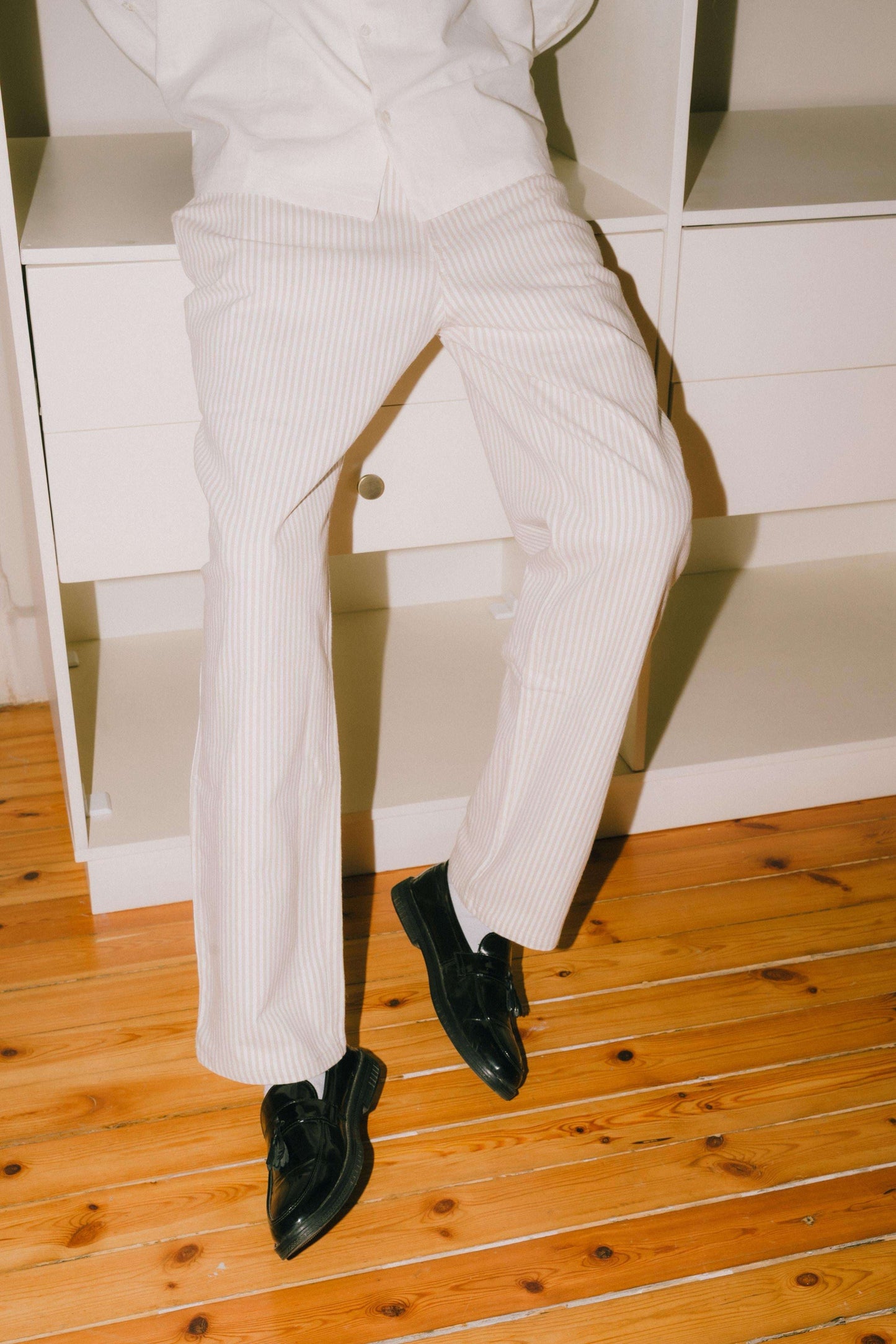 Striped Gabardine Trousers