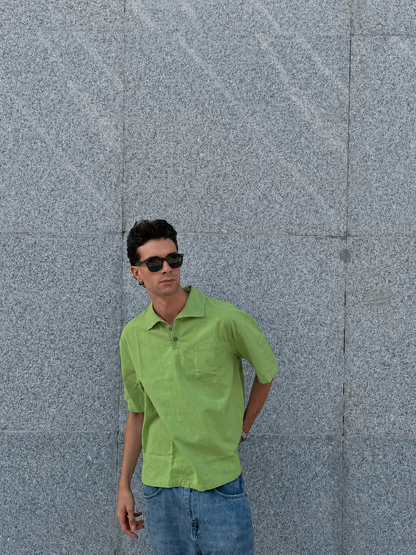 Linen Shirt - Olive Green