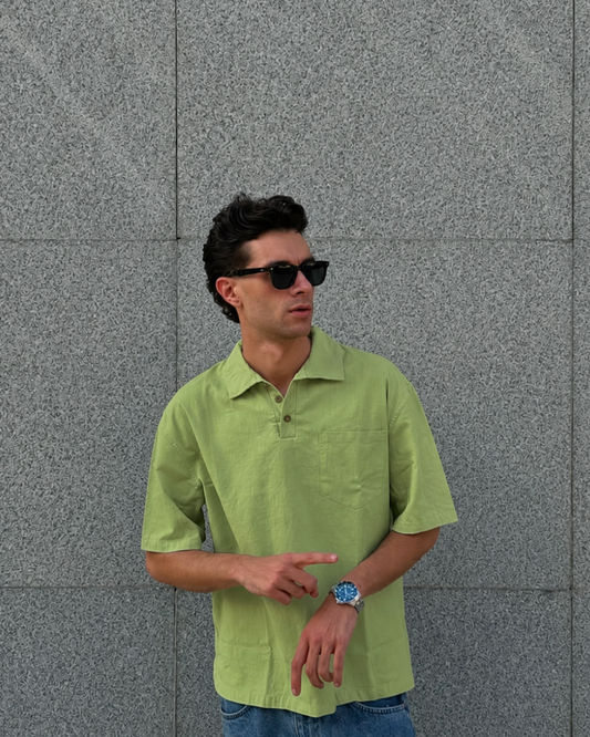 Linen Shirt - Olive Green