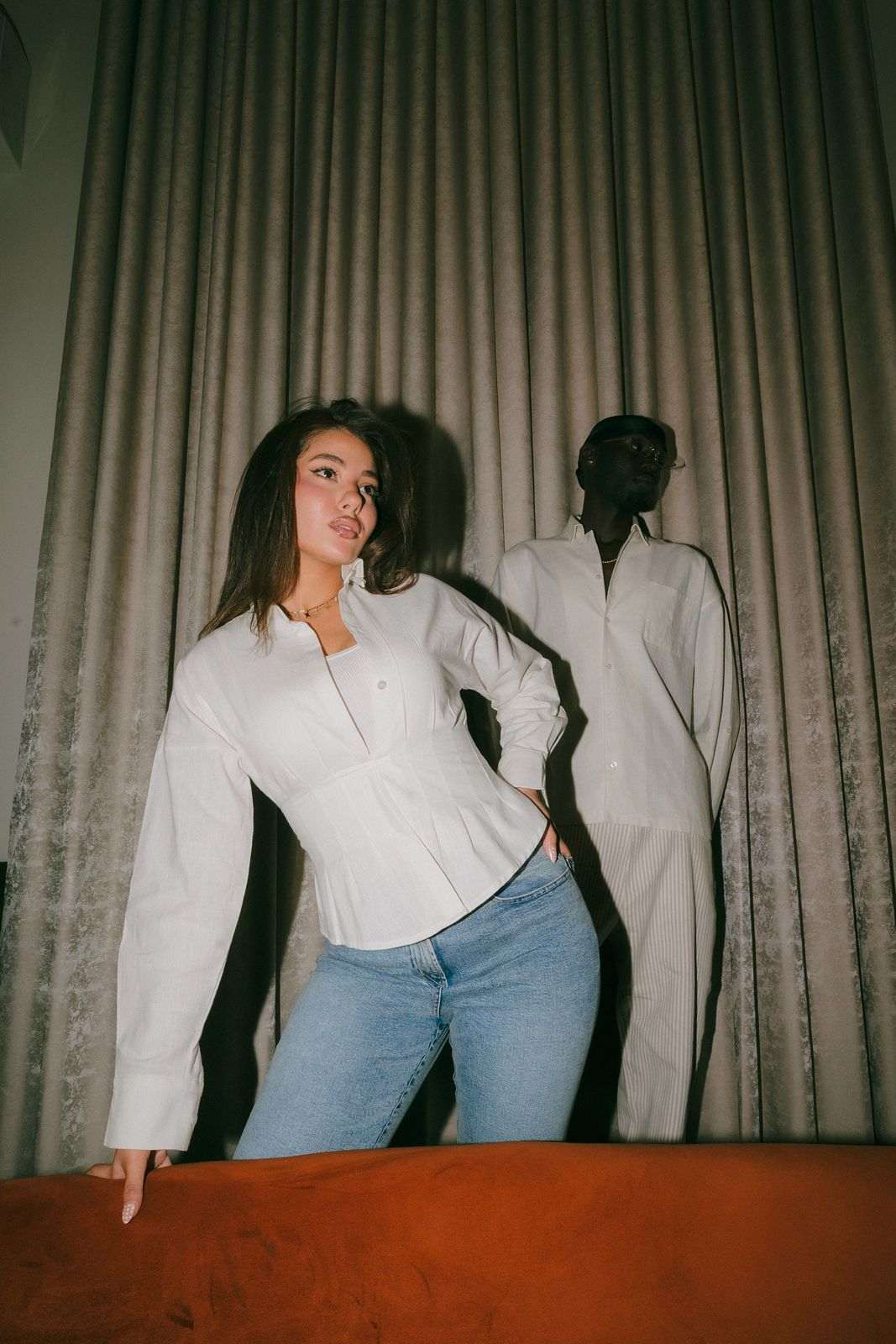 Sculpted Linen Blouse